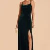 Ash Velvet Dress - Emerald 2 Ash Velvet Dress - Emerald -Elegance Bridal Store emerald ash velvet bridesmaid dress 01