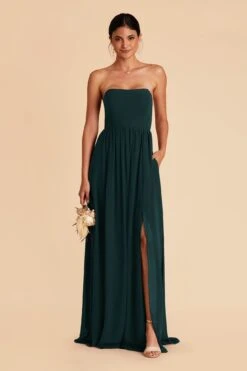 August Convertible Dress - Emerald -Elegance Bridal Store emerald august convertible slit bridesmaid dress 02