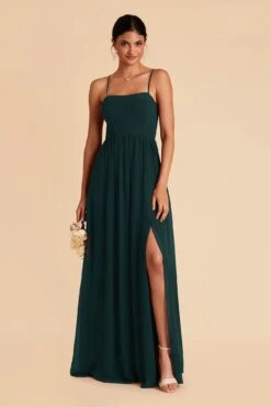 August Convertible Dress - Emerald -Elegance Bridal Store emerald august convertible slit bridesmaid dress 03