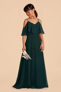 Janie Convertible Junior Dress - Emerald -Elegance Bridal Store emerald janie convertible junior bridesmaid dress 04