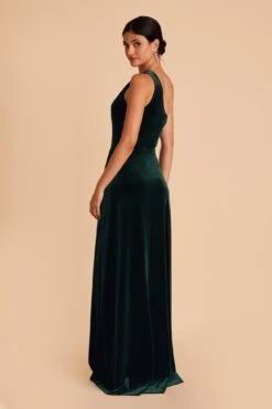 Kira Velvet Dress - Emerald -Elegance Bridal Store emerald kira velvet bridesmaid dress 04