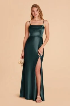 Mia Shiny Satin Convertible Dress - Emerald 20 Mia Shiny Satin Convertible Dress - Emerald -Elegance Bridal Store emerald mia convertible satin bridesmaid dress 06