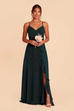 Theresa Chiffon Dress - Emerald -Elegance Bridal Store emerald theresa convertible slit bridesmaid dress 04