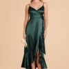 YC Shiny Satin Midi Dress - Emerald 2 YC Shiny Satin Midi Dress - Emerald -Elegance Bridal Store emerald yc satin bridesmaid dress 01