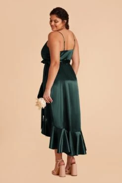 YC Shiny Satin Midi Dress - Emerald 17 YC Shiny Satin Midi Dress - Emerald -Elegance Bridal Store emerald yc satin plus size bridesmaid dress 04 777b013f 262b 416b a10e b9cd99181cba