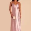 Cindy Shiny Satin Dress - English Rose -Elegance Bridal Store english rose cindy satin bridesmaid dress 01