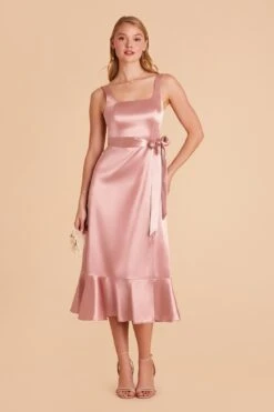 Eugenia Shiny Satin Convertible Midi Dress - English Rose -Elegance Bridal Store english rose eugenia convertible satin bridesmaid dress 03