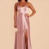 Jay Shiny Satin Dress - English Rose