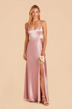 Jay Shiny Satin Dress - English Rose -Elegance Bridal Store english rose jay satin bridesmaid dress 06