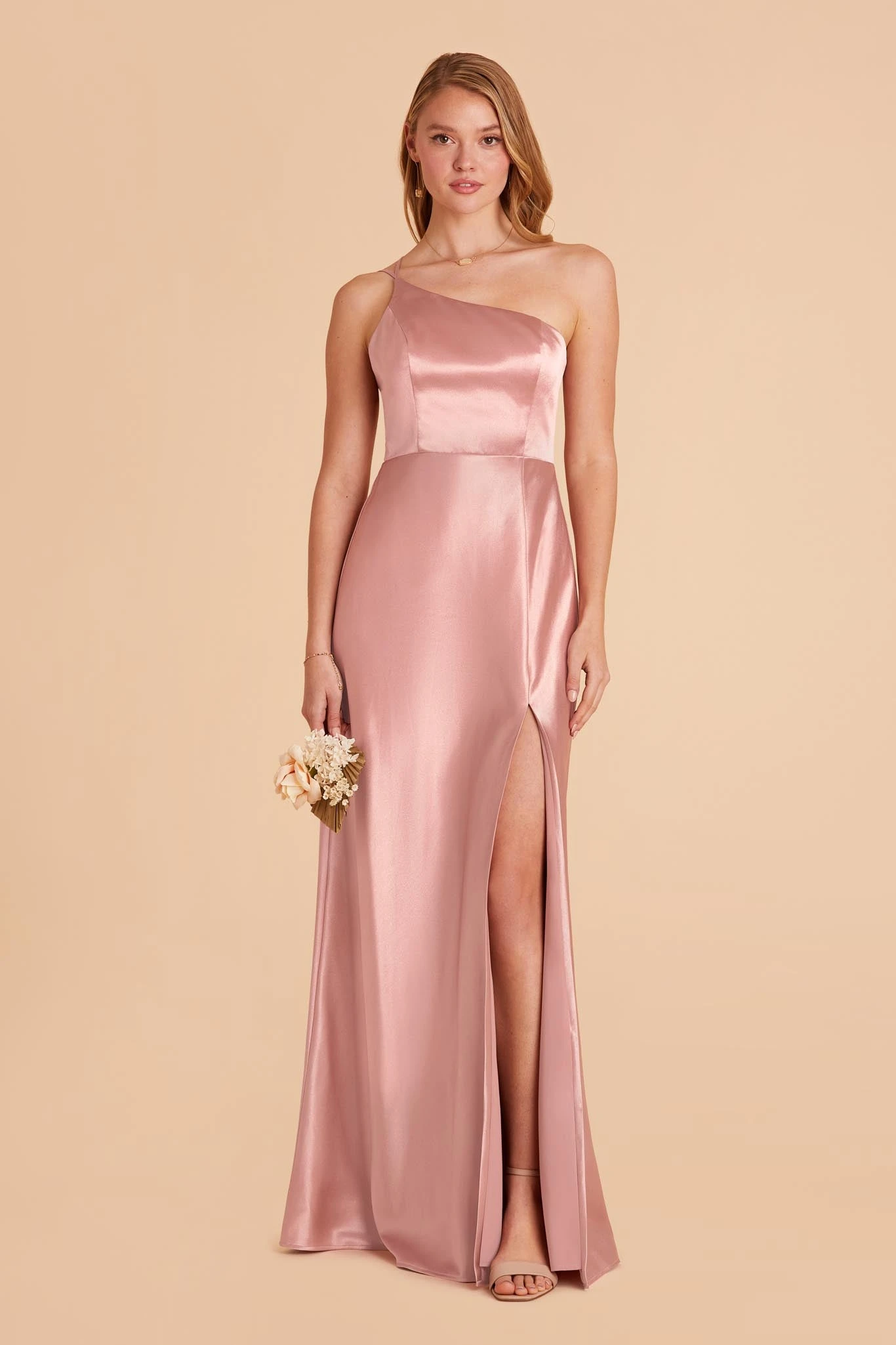 Kensie Shiny Satin Dress - English Rose 5 Kensie Shiny Satin Dress - English Rose - Image 3