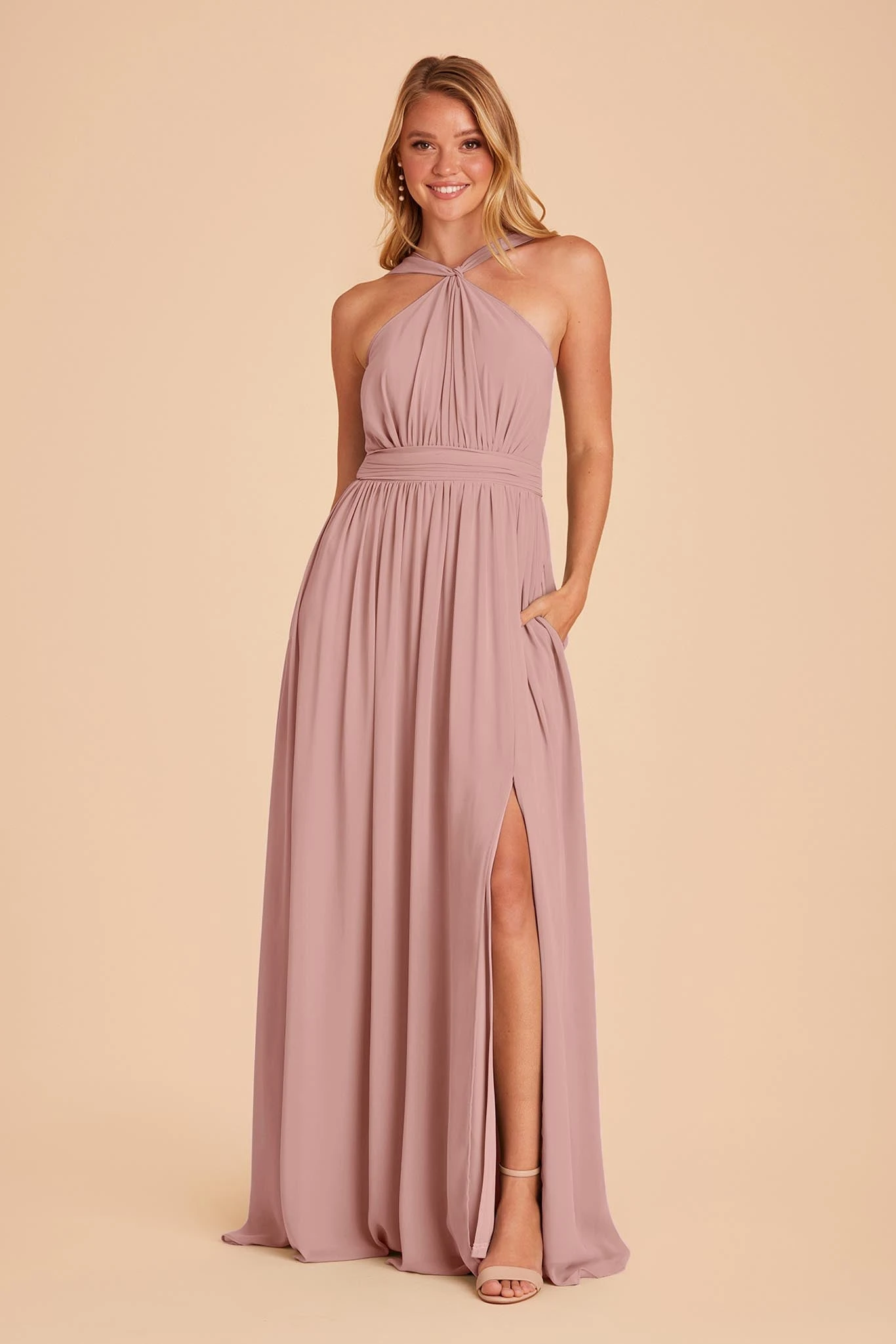 Kiko Chiffon Dress - English Rose 3 Kiko Chiffon Dress - English Rose