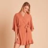 Kenny Ruffle Robe - Terracotta -Elegance Bridal Store f5c2acdcfba96610b31b125886d61d08