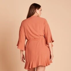 Kenny Ruffle Robe - Terracotta 20 Kenny Ruffle Robe - Terracotta -Elegance Bridal Store f69c505cd2e000cda3273726a8130433