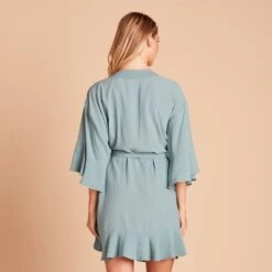 Kenny Ruffle Robe - Sea Glass -Elegance Bridal Store f8b487d753d6f6287f855ba59647304c