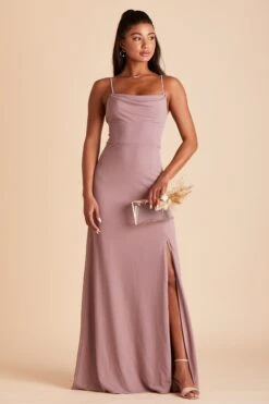 Ash Crepe Dress - Dark Mauve -Elegance Bridal Store fa899650f25ea922b5d1574784496e70