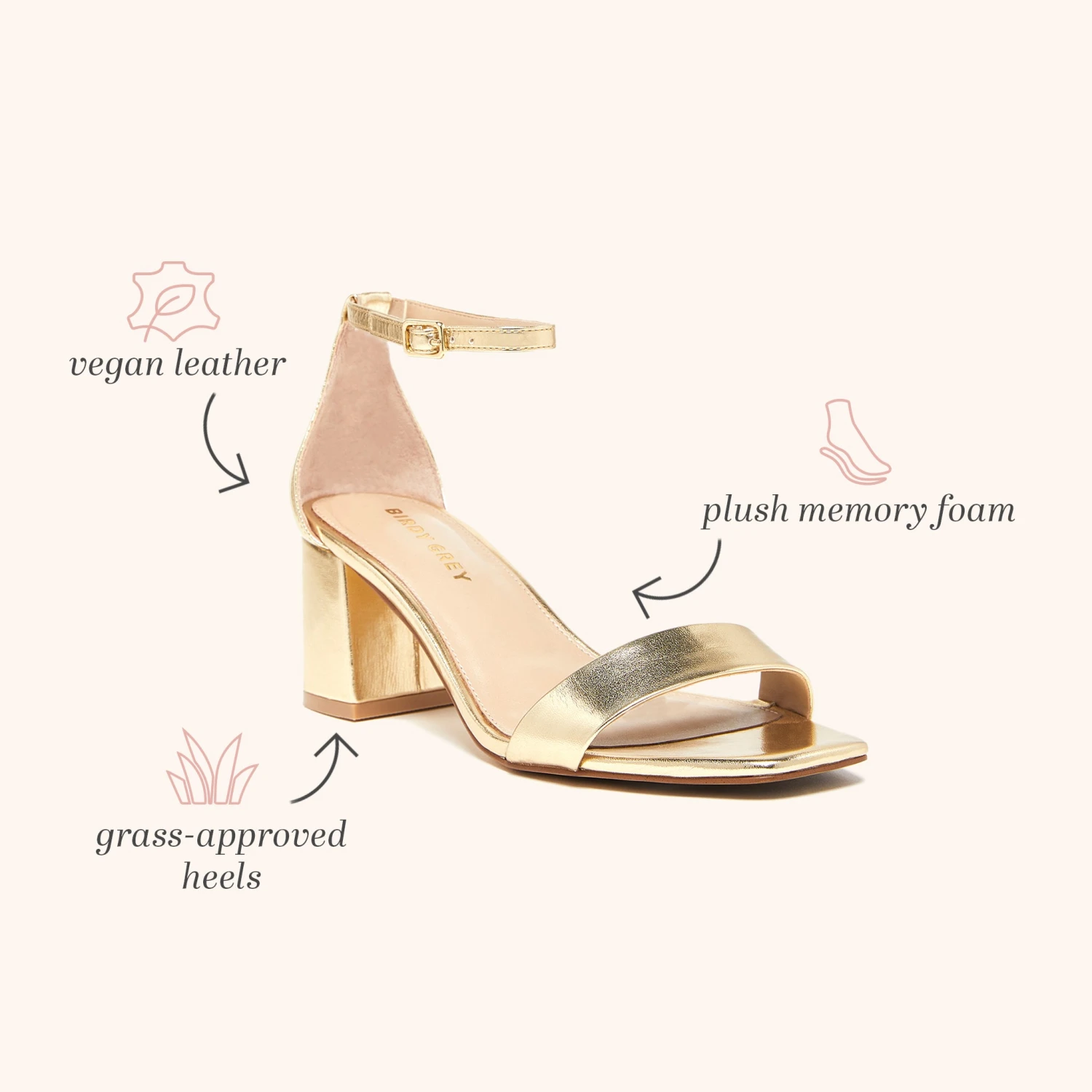 Natalie Chunky Heel - Gold 4 Natalie Chunky Heel - Gold - Image 2