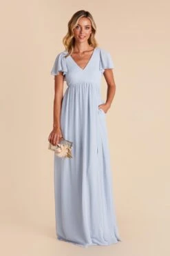 Hannah Empire Dress - Ice Blue -Elegance Bridal Store ice blue hannah bridesmaid dress 01