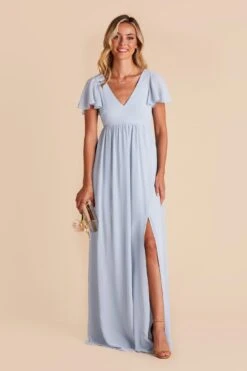Hannah Empire Dress - Ice Blue -Elegance Bridal Store ice blue hannah bridesmaid dress 02