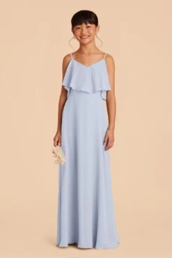 Janie Convertible Junior Dress - Ice Blue 9 Janie Convertible Junior Dress - Ice Blue -Elegance Bridal Store ice blue janie convertible junior bridesmaid dress 02