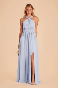 Kiko Chiffon Dress - Ice Blue