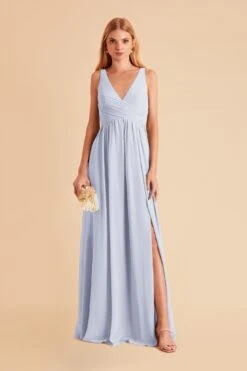 Laurie Empire Dress - Ice Blue 16 Laurie Empire Dress - Ice Blue -Elegance Bridal Store ice blue laurie slit bridesmaid dress 05