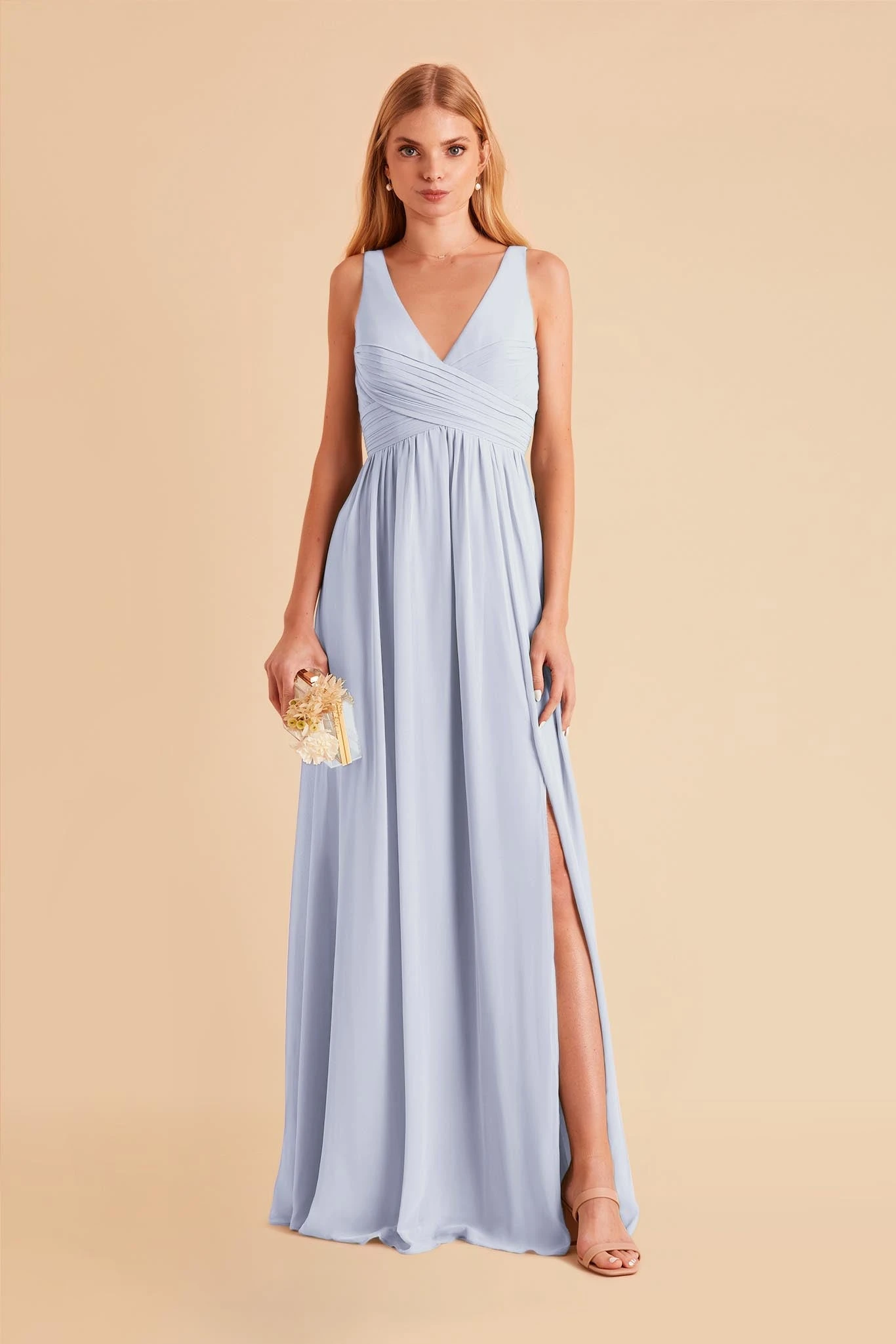 Laurie Empire Dress - Ice Blue 5 Laurie Empire Dress - Ice Blue - Image 3