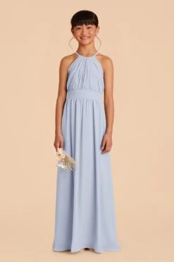Sienna Junior Dress - Ice Blue -Elegance Bridal Store ice blue sienna junior bridesmaid dress 01