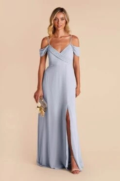 Spence Convertible Dress - Ice Blue -Elegance Bridal Store ice blue spence convertible slit bridesmaid dress 04