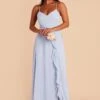 Theresa Chiffon Dress - Ice Blue