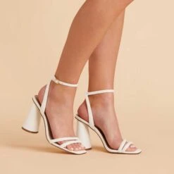 Julia Chunky Heel - Ivory -Elegance Bridal Store ivory julia chunky heel bridesmaid shoes 03