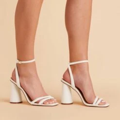 Julia Chunky Heel - Ivory -Elegance Bridal Store ivory julia chunky heel bridesmaid shoes 04