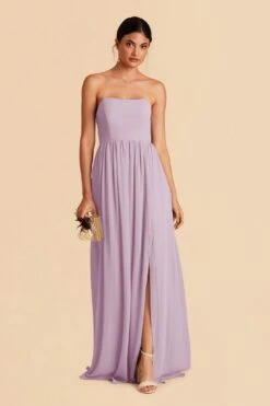 August Convertible Dress - Lavender -Elegance Bridal Store lavender august convertible slit bridesmaid dress 02