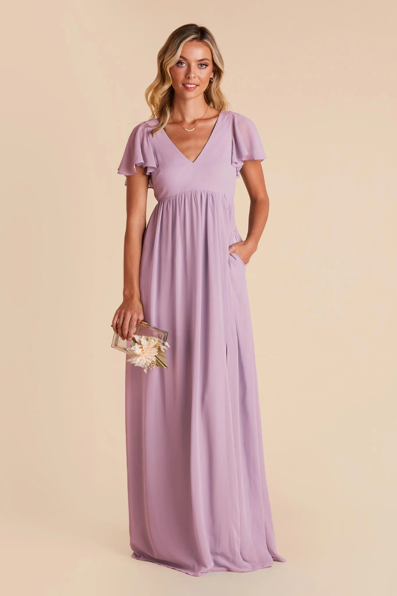 Hannah Empire Dress - Lavender 6 Hannah Empire Dress - Lavender - Image 4