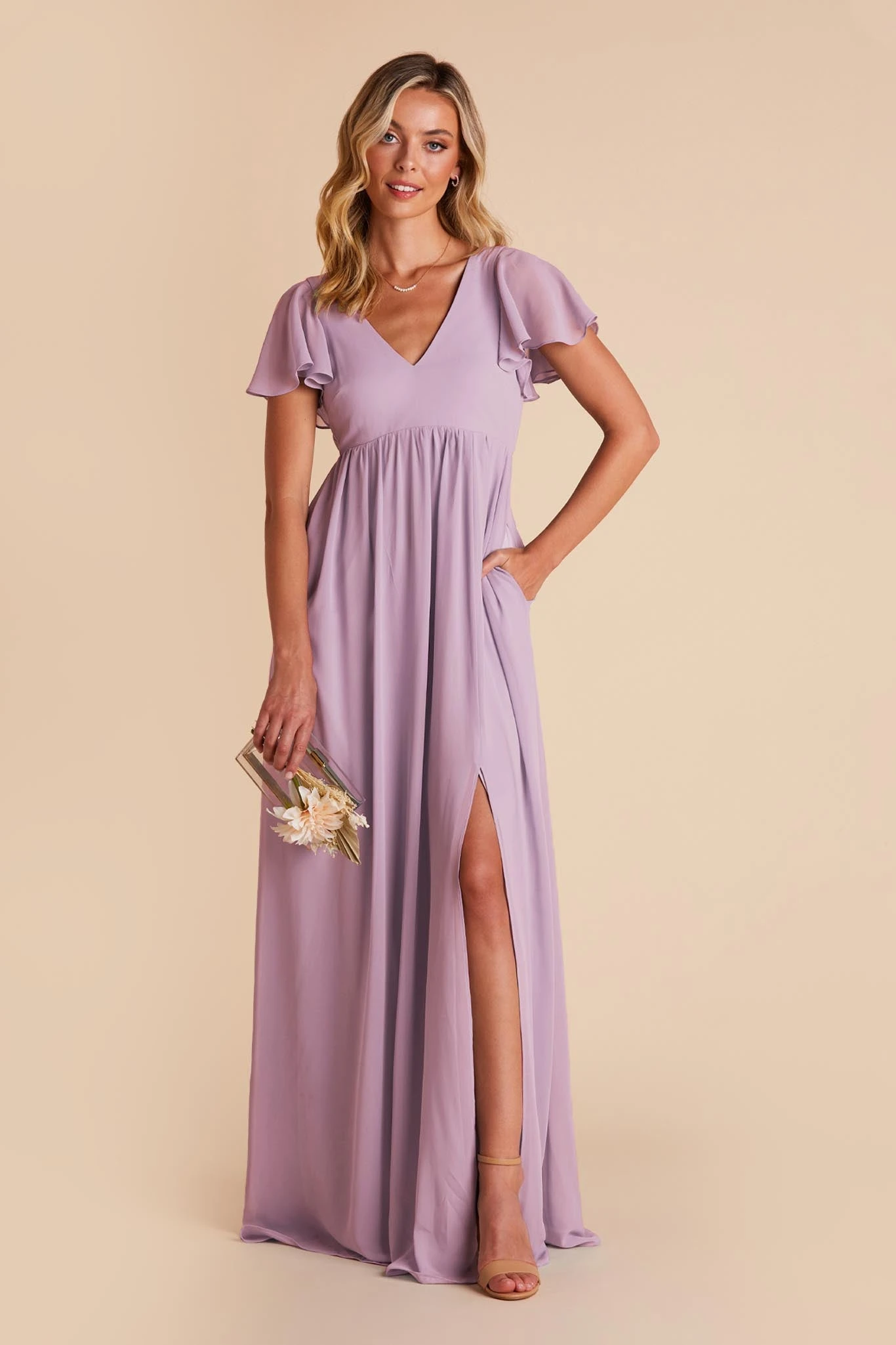 Hannah Empire Dress - Lavender 9 Hannah Empire Dress - Lavender - Image 7