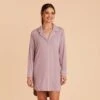 Kamryn Sleepshirt - Mauve 2 Kamryn Sleepshirt - Mauve -Elegance Bridal Store mauve kamryn sleepshirt bridesmaid pajama 01
