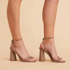Julia Chunky Heel - Mocha 11 Julia Chunky Heel - Mocha -Elegance Bridal Store mocha julia chunky heel bridesmaid shoes 04