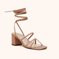 Rocky Chunky Heel - Mocha -Elegance Bridal Store mocha rocky heel bridesmaid shoes 02