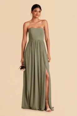 August Convertible Dress - Moss Green 13 August Convertible Dress - Moss Green -Elegance Bridal Store moss green august convertible slit bridesmaid dress 02