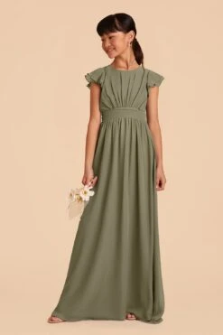 Celine Junior Dress - Moss Green