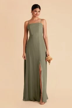 Chris Convertible Chiffon Dress - Moss Green -Elegance Bridal Store moss green chris convertible bridesmaid dress 02