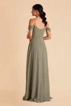 Devin Convertible Dress - Moss Green -Elegance Bridal Store moss green devin convertible slit bridesmaid dress 05