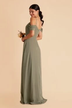 Devin Convertible Dress - Moss Green -Elegance Bridal Store moss green devin convertible slit bridesmaid dress 06
