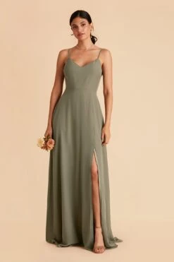 Devin Convertible Dress - Moss Green -Elegance Bridal Store moss green devin convertible slit bridesmaid dress 08