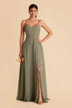 Devin Convertible Dress - Moss Green -Elegance Bridal Store moss green devin convertible slit bridesmaid dress 09