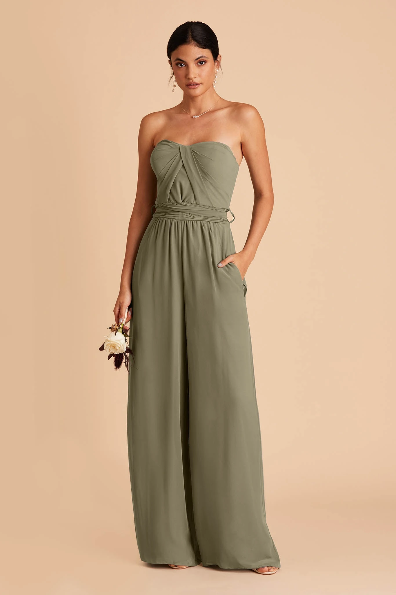 Gigi Convertible Jumpsuit - Moss Green 5 Gigi Convertible Jumpsuit - Moss Green - Image 3