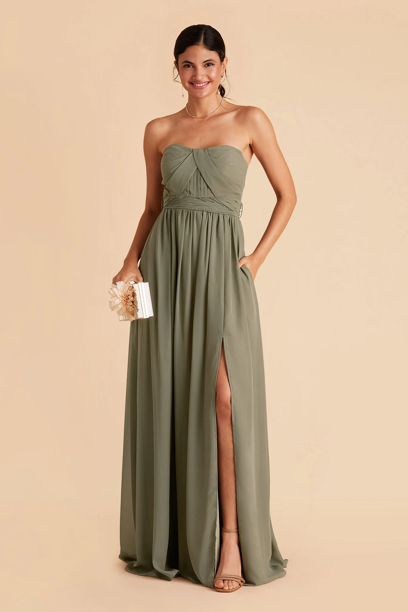 Grace Convertible Dress - Moss Green 6 Grace Convertible Dress - Moss Green - Image 4