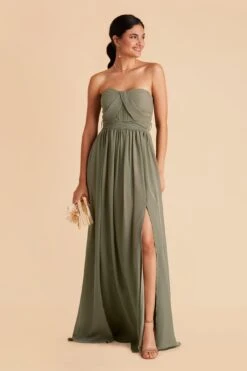 Grace Convertible Dress - Moss Green 26 Grace Convertible Dress - Moss Green -Elegance Bridal Store moss green grace convertible slit bridesmaid dress 03
