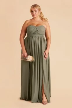 Elegance Bridal Store -Elegance Bridal Store moss green grace convertible slit plus size bridesmaid dress 01 971abbea 542b 4f99 9ec0 1201fc25ce4e