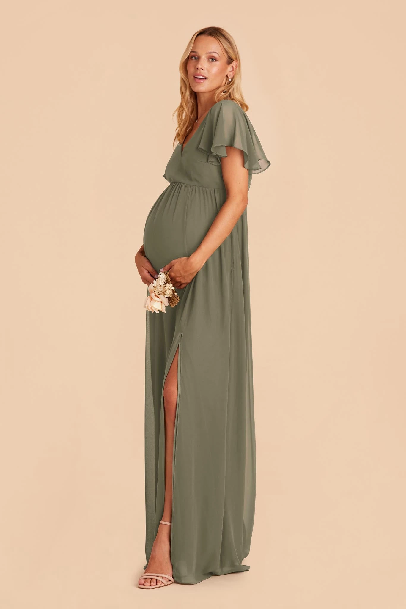 Hannah Empire Dress - Moss Green 4 Hannah Empire Dress - Moss Green - Image 2