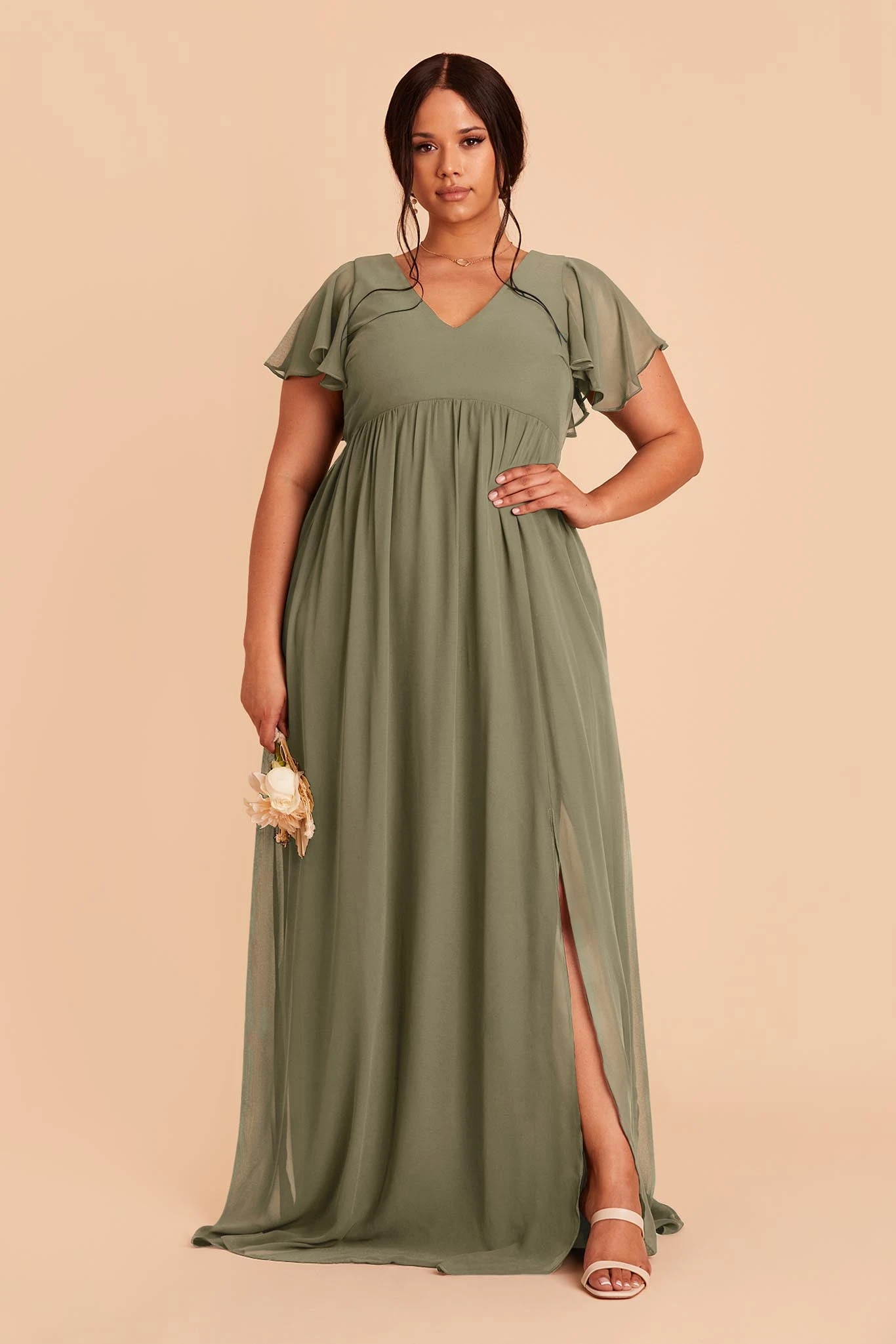 Hannah Empire Dress - Moss Green 10 Hannah Empire Dress - Moss Green - Image 8